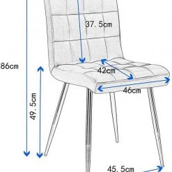 EUGAD Esszimmerstuhl (2 Stück), Polsterstuhl Wohnzimmerstuhl Samtstuhl Sessel mit Rückenlehne, Metallbeine, Sitzfläche aus Samt, Dunkelgrün Blau, Creme, Dunkelgrau, Dunkelgr&uuml;n, Hellgrau, Rosa -TischStuhl Verkäufe 93066061 14e5 574e 8f14 129af1cfd2b5