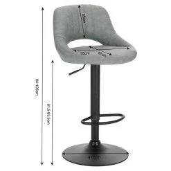 EUGAD Barhocker (2 St), 2er-Set 360° drehbar stufenlos höhenverstellbar mit Rückenlehne aus Kunstleder und Stahl Dunkelbraun Anthrazit, Grau -TischStuhl Verkäufe 93abe631 f0d2 5376 ab29 e7888e9800f5