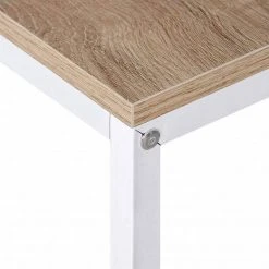 EUGAD Schreibtisch, Bürotisch mit Ablage Holz Stahl 120x64x120cm (BxTxH) Hell Eiche+schwarz Dunkel Buche-Schwarz, Hell Eiche-Schwarz, Hell Eiche-Wei&szlig; -TischStuhl Verkäufe 93ccc266 4b2b 551b 8a28 9ed848dade06