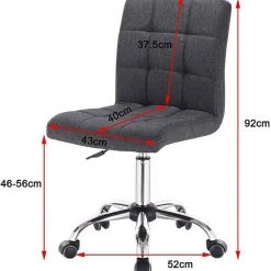 EUGAD Schreibtischstuhl, Bürohocker Schreibtischstuhl Rollhocker drehbar höhenverstellbar Stoffbezug Metall Dunkelgrau, Hellgrau 24 EUGAD Schreibtischstuhl, Bürohocker Schreibtischstuhl Rollhocker drehbar höhenverstellbar Stoffbezug Metall Dunkelgrau, Hellgrau -TischStuhl Verkäufe 94136867 c370 50b3 a854 e00a22150196