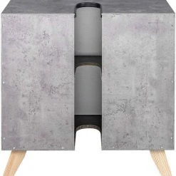 EUGAD Waschbeckenunterschrank Unterschrank Badezimmerschrank mit Tür 60 x 30 x 62 cm Grau-Weiß -TischStuhl Verkäufe 941ce0ae 8737 56d7 8cb7 6272c1963c8a