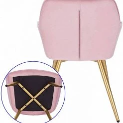 EUGAD Esszimmerstuhl, stühle 2er-Set,Samt,mit goldener Metallbeinen Blau, Bordeaux, Dunkelgrau, Dunkelgr&uuml;n, Hellgrau, Rosa, Schwarz -TischStuhl Verkäufe 9536a891 b590 5828 80c5 46139a3b585d