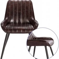 EUGAD Esszimmerstuhl, 2 Stücke Esszimmerstuhl Küchenstuhl Kunstleder Braun, Dunkelbraun, Dunkelgrün, Grau, Schwarz -TischStuhl Verkäufe 956dedd5 898f 5fce ae2c b65c293bedc7