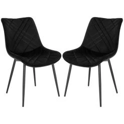 EUGAD Esszimmerstuhl (2 Stück), Küchenstuhl, Polsterstuhl Stuhl,Wohnzimmerstuhl ohne Armlehne, Metallbeine, Samt, Hellgrau Dunkelgrau, Schwarz -TischStuhl Verkäufe 95961286 8fef 49e9 a309 b53ef0830c2b