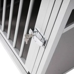 EUGAD Tierreisebox, Hundetransportbox Alu Hundebox Autobox Reisebox für mittlere Hund Border Collie Englische Bulldogge Shetland Sheepdog Standard Schnauzer Englischer Springer Spaniel 75x55x66 cm -TischStuhl Verkäufe 963999a5 3394 53ff bd7a c2c87edbe53e