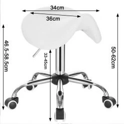 EUGAD Drehstuhl (1 Stück), Sattelhocker gepolstert höhenverstellbar aus Kunstleder Grau Schwarz, Wei&szlig; -TischStuhl Verkäufe 96c8f0e5 fba7 5853 befd 851e5ae56dbb