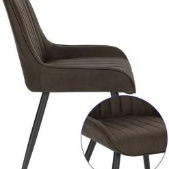 EUGAD Esszimmerstuhl, Polsterstuhl 2er-Set,Sitzfläche aus Stoffbezug Anthrazit, Dunkelbraun, Dunkelgrau -TischStuhl Verkäufe 96e0f972 59ec 58b2 ba7d 37b17bcf3417