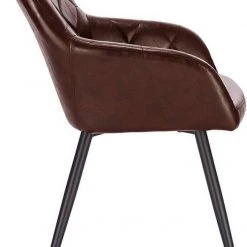 EUGAD Esszimmerstuhl, aus Kunstleder mit Armlehnen und Rückenlehne Gestell aus Metall Schwarz Braun, Dunkelbraun, Dunkelgrau -TischStuhl Verkäufe 98c74914 116e 52bf 98bb fa8366d2e2db