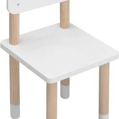 EUGAD Sitzgruppe, Kindertisch mit Stühle, 3tlg. Kindersitzgruppe Kindermöbel, 1 Kindertisch und 2 Kinderstühlen Tischset rund in Katzenform aus MDF und Kiefernholz im Kinderzimmer, Weiß -TischStuhl Verkäufe 98f48570 b995 57ad 925e c558af138671