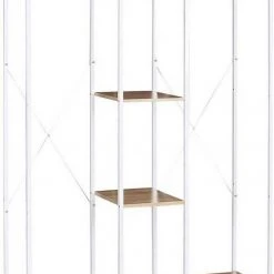 EUGAD Kleiderständer, Wäscheständer Garderobenständer mit Ablage Schwarzrohre und Eiche Platte Schwarz-Hell Eiche, Schwarz-Vintage, Wei&szlig;-Eiche -TischStuhl Verkäufe 9977b1c1 689a 58f7 b7a4 0aa645241199