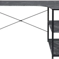 EUGAD Schreibtisch, mit Bücherregal 120x74x71,5 cm Schwarz Marmor Holz Vintage -TischStuhl Verkäufe 9b243ebb 39fb 5330 9fcc fabc98a99a1b