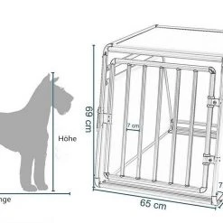 EUGAD Tiertransportbox, Hundetransportbox Alu Hundebox Reisebox Autobox für Husky Samojede Weimaraner Labrador Golden Retriever 90 x 65 x 69 cm XXL Schwarz Grau -TischStuhl Verkäufe 9b456ed0 c38e 4561 845d e6b95f9c90da