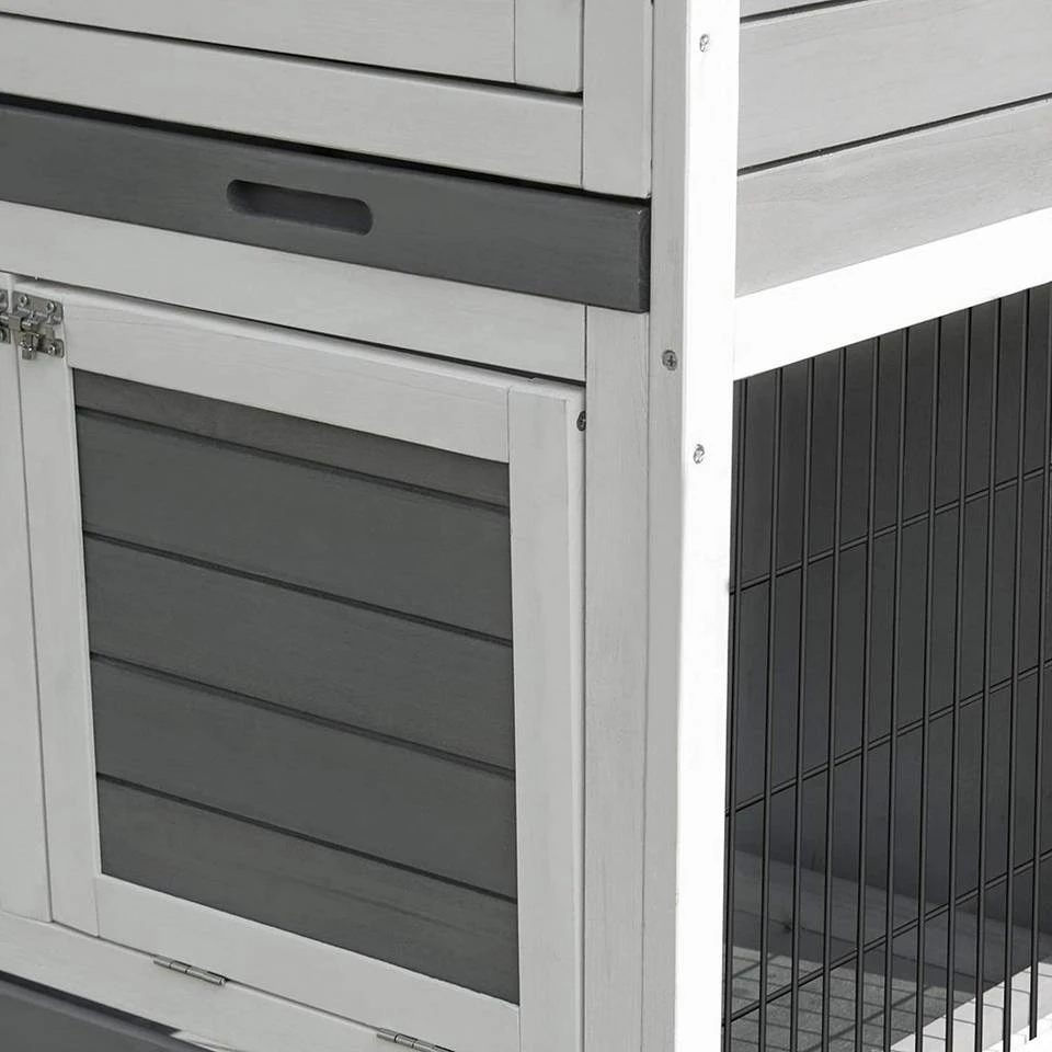 EUGAD Tierhaus, Hasenstall Kaninchenstall Hasenkäfig Kleintierstall Meerschweinchen Massivholz Hellrot 120 x 50 x 100,5 cm Grau-Weiß, Hellbraun 21 EUGAD Tierhaus, Hasenstall Kaninchenstall Hasenkäfig Kleintierstall Meerschweinchen Massivholz Hellrot 120 x 50 x 100,5 cm Grau-Weiß, Hellbraun – Bild 21