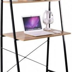 EUGAD Schreibtisch, Bürotisch Computertisch Arbeitstisch PC Tisch mit Ablage Holz Stal Holz Vintage+schwarz Hell Eiche+schwarz -TischStuhl Verkäufe 9e013f3e 5b5e 5bcf b95f 30c366508ac5