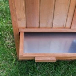 EUGAD Tierhaus, Kaninchenstall Kleintierstall Hasenkäfig, mit Treppe Wetterfest Doppelstöckig, Hellrot -TischStuhl Verkäufe a00f3690 8305 55f0 96b8 d376e1a8db16