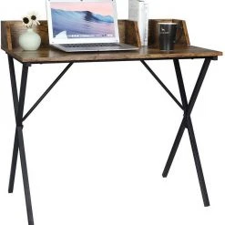 EUGAD Schreibtisch, 90x50x73CM Bürotisch PC Tisch Arbeitstisch für Home, Büro Metall + MDF Holzoptik Vintage -TischStuhl Verkäufe a0ecef70 457c 5724 be85 44e8415643b7