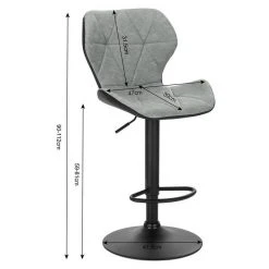 EUGAD Barhocker, 4er-Set mit Rückenlehne aus Kunstleder Metall Braun Anthrazit, Dunkelbraun, Grau -TischStuhl Verkäufe a10125a1 9887 46f3 b1af f8ab6a92d3d3