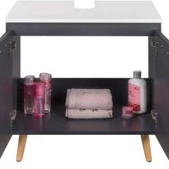 EUGAD Waschbeckenunterschrank Badschrank Unterschrank mit 2 Türe Weiß Grau, Schwarz, Wei&szlig; -TischStuhl Verkäufe a1be342e c90c 57af 866e 4e3466d2faf2