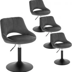 EUGAD Barhocker (4 St), Barstuhl Barsessel Sessel Loungesessel höhenverstellbar Clubsessel Cocktailsessel Drehsessel Samt Sitzhöhe 40–55 cm Schwarz Dunkelgrau, Rosa 45 EUGAD Barhocker (4 St), Barstuhl Barsessel Sessel Loungesessel höhenverstellbar Clubsessel Cocktailsessel Drehsessel Samt Sitzhöhe 40–55 cm Schwarz Dunkelgrau, Rosa -TischStuhl Verkäufe a2508ce4 02c3 420d ad24 4fdacb7feeea