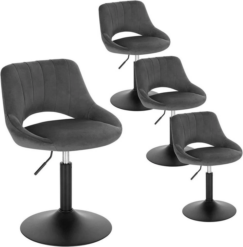 EUGAD Barhocker (4 St), Barstuhl Barsessel Sessel Loungesessel höhenverstellbar Clubsessel Cocktailsessel Drehsessel Samt Sitzhöhe 40–55 cm Schwarz Dunkelgrau, Rosa 19 EUGAD Barhocker (4 St), Barstuhl Barsessel Sessel Loungesessel höhenverstellbar Clubsessel Cocktailsessel Drehsessel Samt Sitzhöhe 40–55 cm Schwarz Dunkelgrau, Rosa – Bild 19