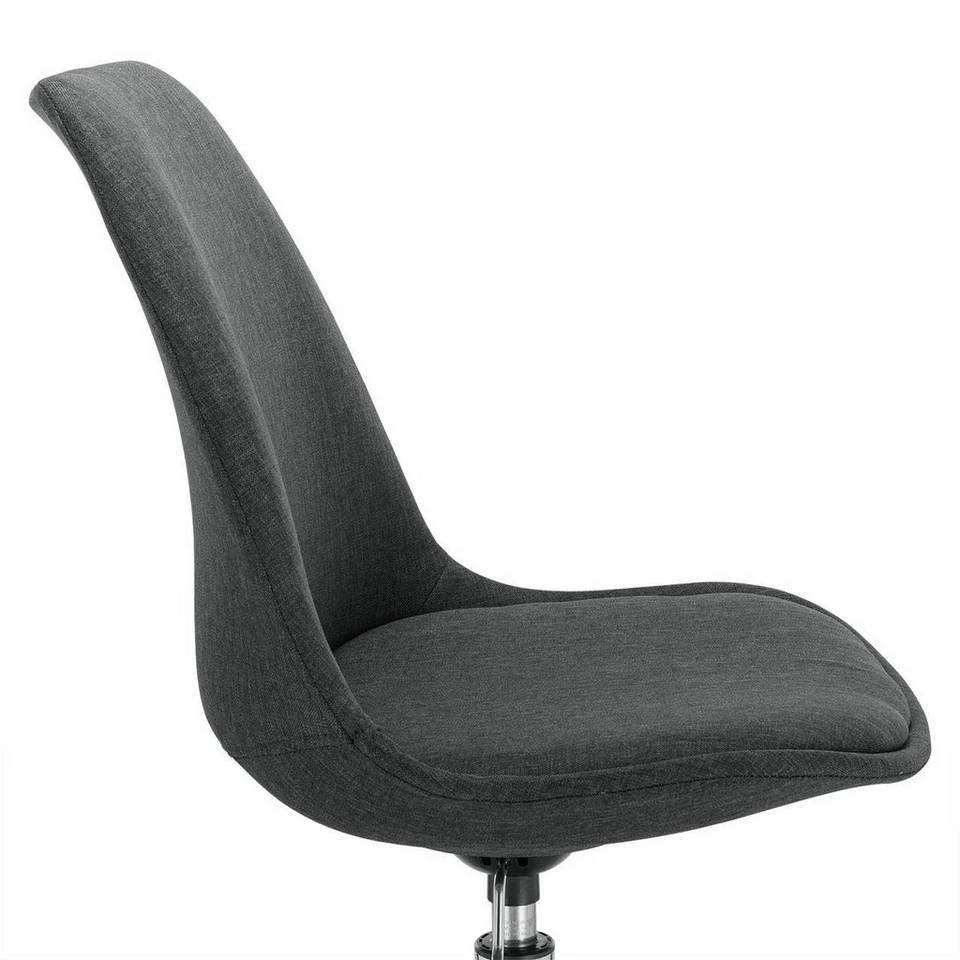 EUGAD Schreibtischstuhl, Arbeitshocker, Stoffbezug, 360° drehbar, Dunkelgrau Duneklgrau, Hellgrau 6 EUGAD Schreibtischstuhl, Arbeitshocker, Stoffbezug, 360° drehbar, Dunkelgrau Duneklgrau, Hellgrau – Bild 6