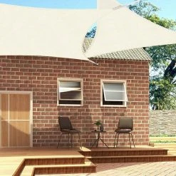 EUGAD Sonnensegel »0211ZYF«, Sonnenschutz Terrasse HDPE Dreieckig Creme -TischStuhl Verkäufe a38c27f1 9efa 5b1b bbe9 7b34d9aa5b02