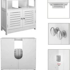 EUGAD Waschbeckenunterschrank Badezimmerschrank Unterschrank Waschtisch Badschrank mit 2 Türen mit Ablage 60x30x60 cm Weiß 11 EUGAD Waschbeckenunterschrank Badezimmerschrank Unterschrank Waschtisch Badschrank mit 2 Türen mit Ablage 60x30x60 cm Weiß -TischStuhl Verkäufe a51e2b08 60b0 54cb a9f6 9b789f13f580