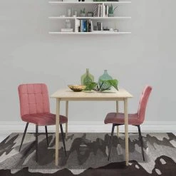 EUGAD Esszimmerstuhl (4 Stück), Polsterstuhl Wohnzimmerstuhl Samtstuhl Sessel mit Rückenlehne, Metallbeine, Sitzfläche aus Samt, Blau Creme, Dunkelgrau, Hellgrau, Rosa -TischStuhl Verkäufe a5a3f1df c06c 489f 92e6 3592be21748f