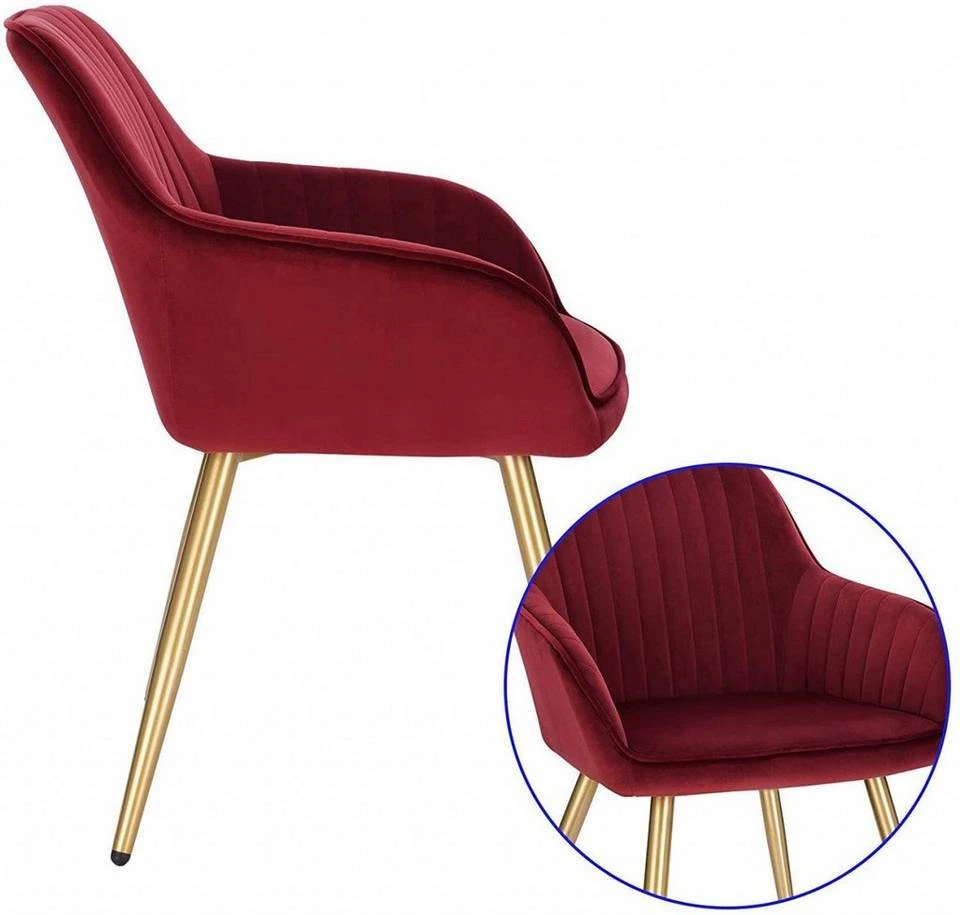 EUGAD Polsterstuhl (Set, 1 Stück), Esszimmerstuhl Küchenstuhl Samt, mit goldener Metallbeinen Blau, Bordeaux, Dunkelgrau, Dunkelgrün, Hellgrau, Rosa, Schwarz 33 EUGAD Polsterstuhl (Set, 1 Stück), Esszimmerstuhl Küchenstuhl Samt, mit goldener Metallbeinen Blau, Bordeaux, Dunkelgrau, Dunkelgrün, Hellgrau, Rosa, Schwarz – Bild 33