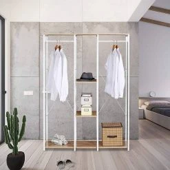 EUGAD Kleiderständer, Wäscheständer Garderobenständer mit Ablage Schwarzrohre und Eiche Platte Schwarz-Hell Eiche, Schwarz-Vintage, Wei&szlig;-Eiche -TischStuhl Verkäufe a6530f49 5d3c 5158 95bb 57220b218d94