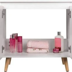 EUGAD Waschbeckenunterschrank Badschrank Unterschrank mit 2 Türe Weiß Grau, Schwarz, Wei&szlig; -TischStuhl Verkäufe a6dfb97d 178f 5b10 9d1c a0cf65bda480