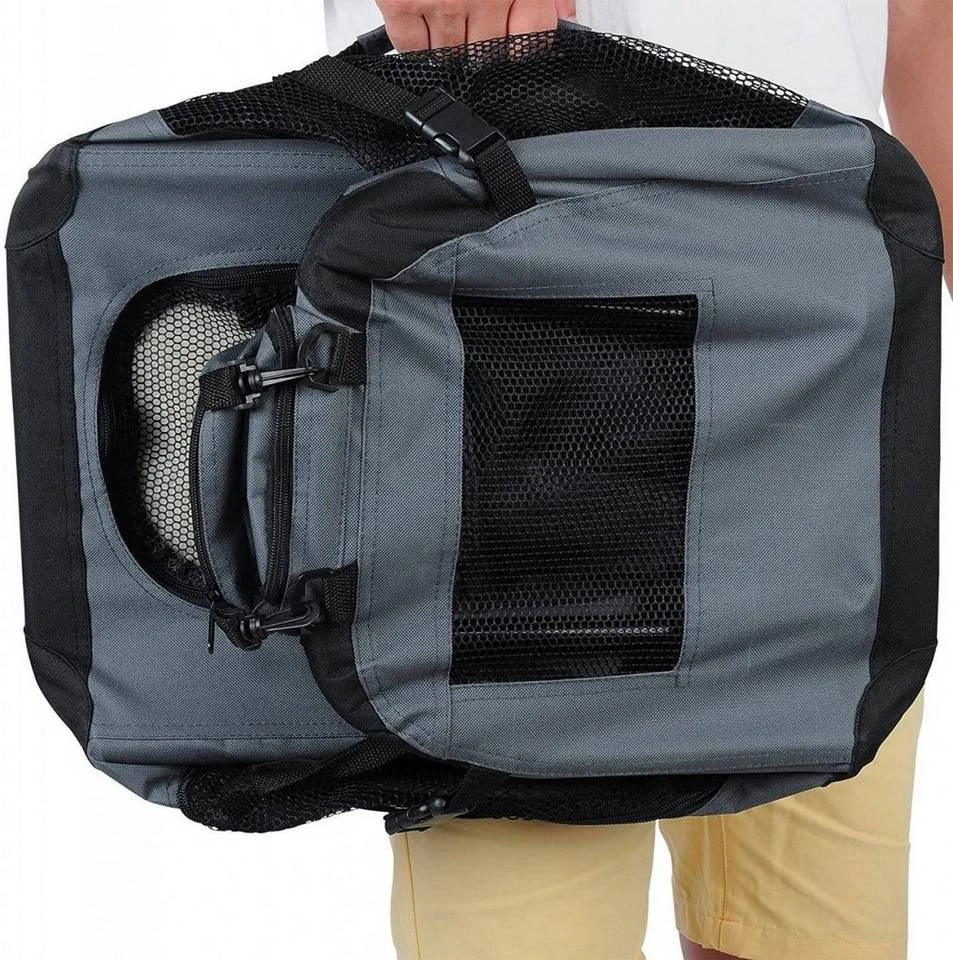 EUGAD Tiertransporttasche, Hundebox faltbar Hundetransportbox Auto Transportbox Reisebox Katzenbox Grau 31 EUGAD Tiertransporttasche, Hundebox faltbar Hundetransportbox Auto Transportbox Reisebox Katzenbox Grau – Bild 31