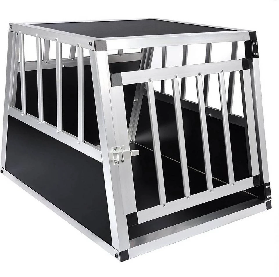 EUGAD Tiertransportbox, Hundetransportbox Alu Hundebox Reisebox Autobox für kleine/mittlere Hunde Französische Bulldogge Beagle Terriers Dackel Shiba Inu 69 x 54 x 50 cm L 1 EUGAD Tiertransportbox, Hundetransportbox Alu Hundebox Reisebox Autobox für kleine/mittlere Hunde Französische Bulldogge Beagle Terriers Dackel Shiba Inu 69 x 54 x 50 cm L