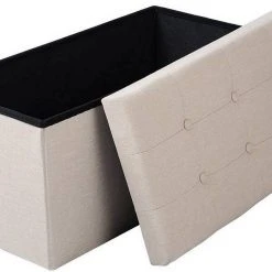 EUGAD Sitzhocker, Fußhocker Sitzbank mit Stauraum Deckel Abnehmbar Leinen Dunkelgrau Beige, Cremewei&szlig; -TischStuhl Verkäufe a995e84c 17d3 5948 964c b809cefe7d7f