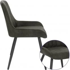 EUGAD Esszimmerstuhl, Polsterstuhl 2er-Set,Sitzfläche aus Stoffbezug Anthrazit, Dunkelbraun, Dunkelgrau -TischStuhl Verkäufe a9c14f4b 8c5a 52e8 bfee 17253bae90d9