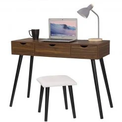 EUGAD Schminktisch, mit Aufklappbarem Spiegel, Schreibtisch mit 2 Schubladen, 100x40x75cm(L*B*H), Kosmetiktisch Computertisch mit große Tischplatte Eiche Wei&szlig; -TischStuhl Verkäufe a9fa8aac fa98 5ee8 8819 661cf5912174