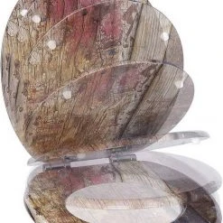 EUGAD WC-Sitz (1-St), Toilettensitz, WC Sitz mit Absenkautomatik, MDF, Holz, Softclose Scharnier Gr&uuml;ne Bl&auml;tter, Holzfarbe, Lilie, Seestern, Seestern Am Strand, Seestern Sonnenuntergang, Stone, &lrm;Lila Blume und Stones -TischStuhl Verkäufe aa107b9b 7a73 54b1 a86a 6fc644abafc8