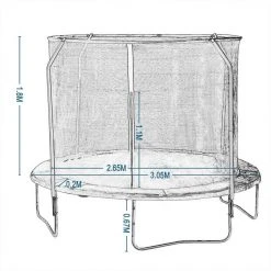 EUGAD Gartentrampolin, Trampolin 305 cm mit Sicherheitsnetz Blau -TischStuhl Verkäufe aa5f171e c326 4cff 996f 35e4f97027bb