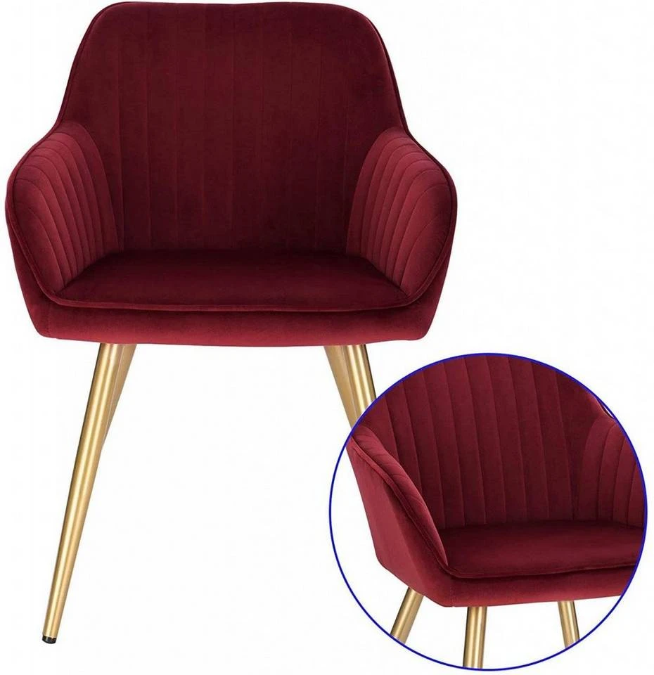 EUGAD Polsterstuhl (Set, 1 Stück), Esszimmerstuhl Küchenstuhl Samt, mit goldener Metallbeinen Blau, Bordeaux, Dunkelgrau, Dunkelgrün, Hellgrau, Rosa, Schwarz 32 EUGAD Polsterstuhl (Set, 1 Stück), Esszimmerstuhl Küchenstuhl Samt, mit goldener Metallbeinen Blau, Bordeaux, Dunkelgrau, Dunkelgrün, Hellgrau, Rosa, Schwarz – Bild 32