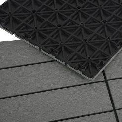 EUGAD WPC-Fliesen, 22 Stück WPC Terrassenfliesen in T-Form 30x30cm Dunkelgrau Anthrazit, Braun, Hellgrau -TischStuhl Verkäufe ab80e7f0 bd7c 5c3a ba6b 1a6b9748077a