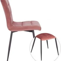 EUGAD Esszimmerstuhl (2 Stück), Polsterstuhl Wohnzimmerstuhl Samtstuhl Sessel mit Rückenlehne, Metallbeine, Sitzfläche aus Samt, Dunkelgrün Blau, Creme, Dunkelgrau, Dunkelgr&uuml;n, Hellgrau, Rosa -TischStuhl Verkäufe ac350883 000f 5a77 82ce a26f806a9e69