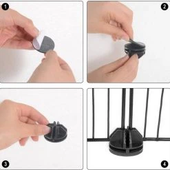 EUGAD Freigehege, Freigehege für Kaninchen Hasen Meerschweinchen Welpenauslauf Kleintiergehege Laufgitter mit Tür DIY 12 Platten Schwarz 142 x 72 x 36 cm -TischStuhl Verkäufe ad73b68b ea9c 54f4 a633 62d99c852cec