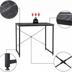 EUGAD Schreibtisch, Computertisch Esstisch Holz Stahl 80x60x70 cm Holz Vintage+schwarz Hell Eiche+schwarz, Hell Eiche+wei&szlig;, Marmor+schwarz -TischStuhl Verkäufe af7f69be 0671 5114 b28e 9747769b9668