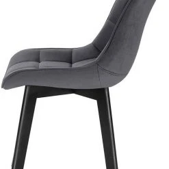 EUGAD Esszimmerstuhl (6 Stück), Wohnzimmerstuhl mit Rückenlehne, Polsterstuhl Küchenstuhl Weich Samt und Holz für ESS- und Wohnzimmer Schwarz Dunkelgrau, Dunkelgr&uuml;n, Rosa -TischStuhl Verkäufe b1921dec 0c00 42c8 9185 5b1889a778f7