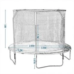 EUGAD Gartentrampolin, (1), Trampolin 305 cm mit Sicherheitsnetz Schwarz -TischStuhl Verkäufe b442279c f384 470e b8d1 2202f487bf39