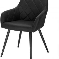 EUGAD Esszimmerstuhl (1 Stück), Wohnzimmerstuhl aus Stoff, Polsterstuhl mit Armlehnen und Rückenlehne, Gestell aus Metall Anthrazit, Braun, Grau -TischStuhl Verkäufe b5507eca 1b70 56ad a75a 668ad90d9886