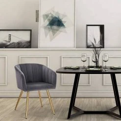 EUGAD Esszimmerstuhl, mit Rückenlehne Samt Gestell aus Stahl,Gold Beine Dunkelgrün Dunkelgrau, Dunkelgr&uuml;n, Rosa, Schwarz -TischStuhl Verkäufe b567cb60 097d 5ab0 bc4b dad599846445