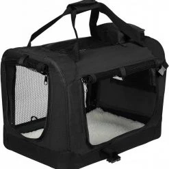 EUGAD Tiertransporttasche, Hundebox faltbar Hundetransportbox Auto Transportbox Reisebox Katzenbox Schwarz -TischStuhl Verkäufe b5dd41f8 6436 506d 83aa 10952f10b024