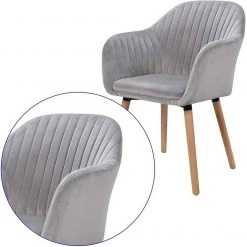 EUGAD Polsterstuhl (2 Stück), Küchenstühle aus Samt mit Arm-Rücklehne -TischStuhl Verkäufe b6930668 caa2 56da a17d 1a8f74473950