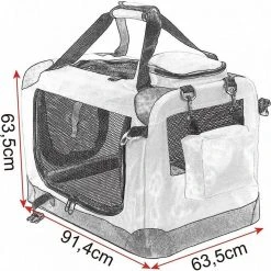 EUGAD Tiertransporttasche, Hundebox faltbar Hundetransportbox Auto Transportbox Reisebox Katzenbox Grau 63 EUGAD Tiertransporttasche, Hundebox faltbar Hundetransportbox Auto Transportbox Reisebox Katzenbox Grau -TischStuhl Verkäufe b7099119 d104 5c4f b283 4a2f9e9c4132